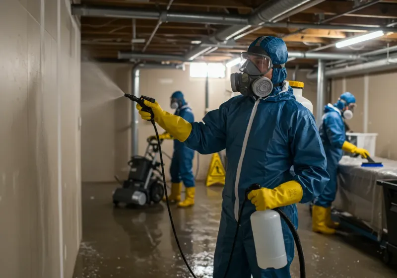 Basement Sanitization and Antimicrobial Treatment process in Caswell County, NC